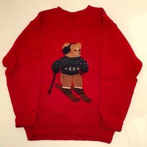Polo wooden ski bear sweater, 2Xl